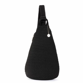 On The Go Sling Backpack - Hand Crochet - Black