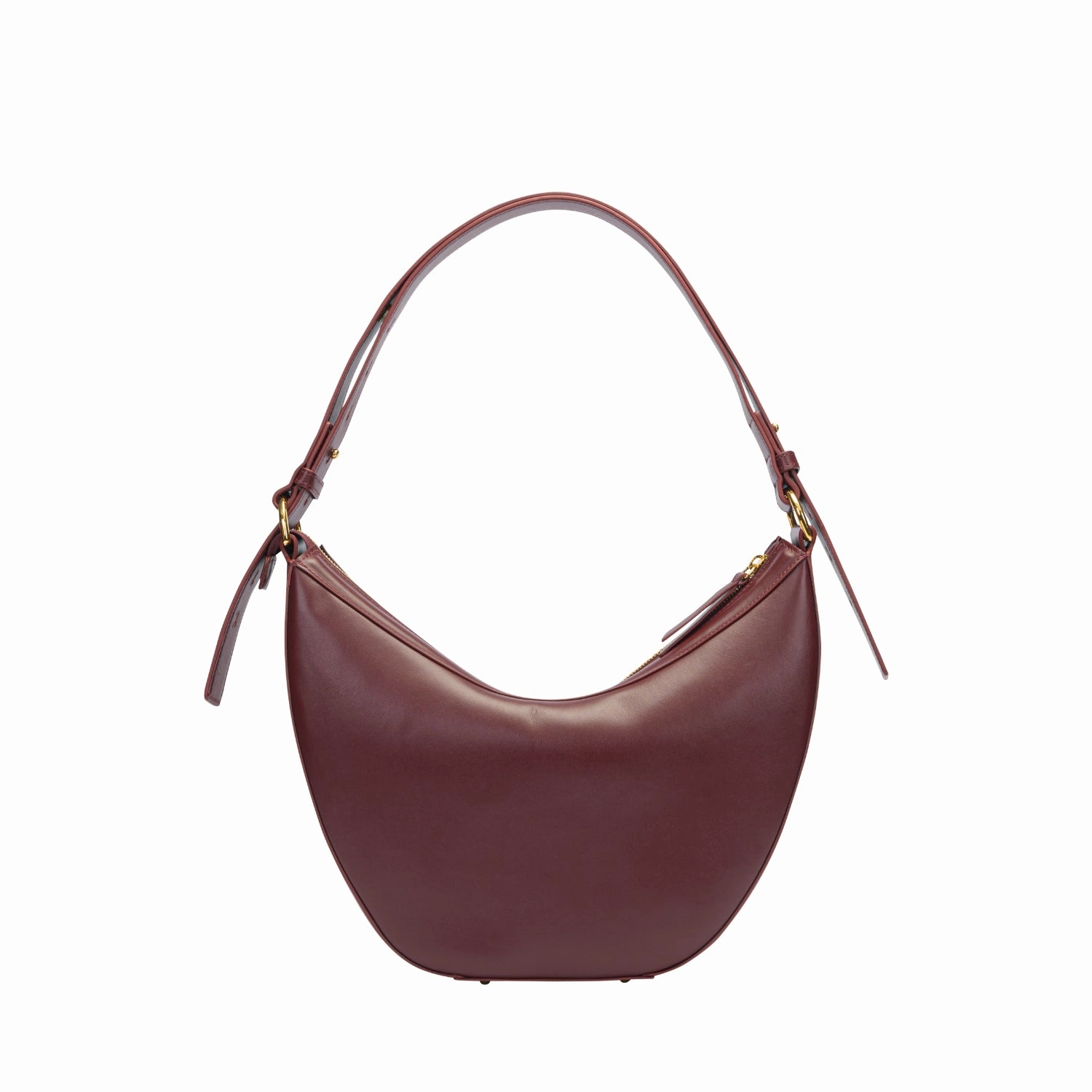 Orlandi Valentino Women's Wine Quilted Crescent Hand Bag