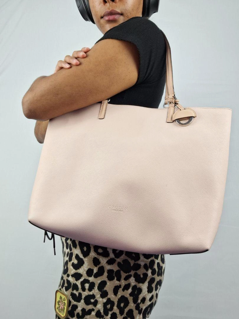 Oroton Medium Light Pink Tote Bag