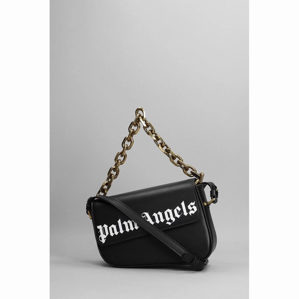 Palm Angels Black Leather Crossbody Women's Bag