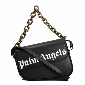 Palm Angels Black Leather Crossbody Women's Bag