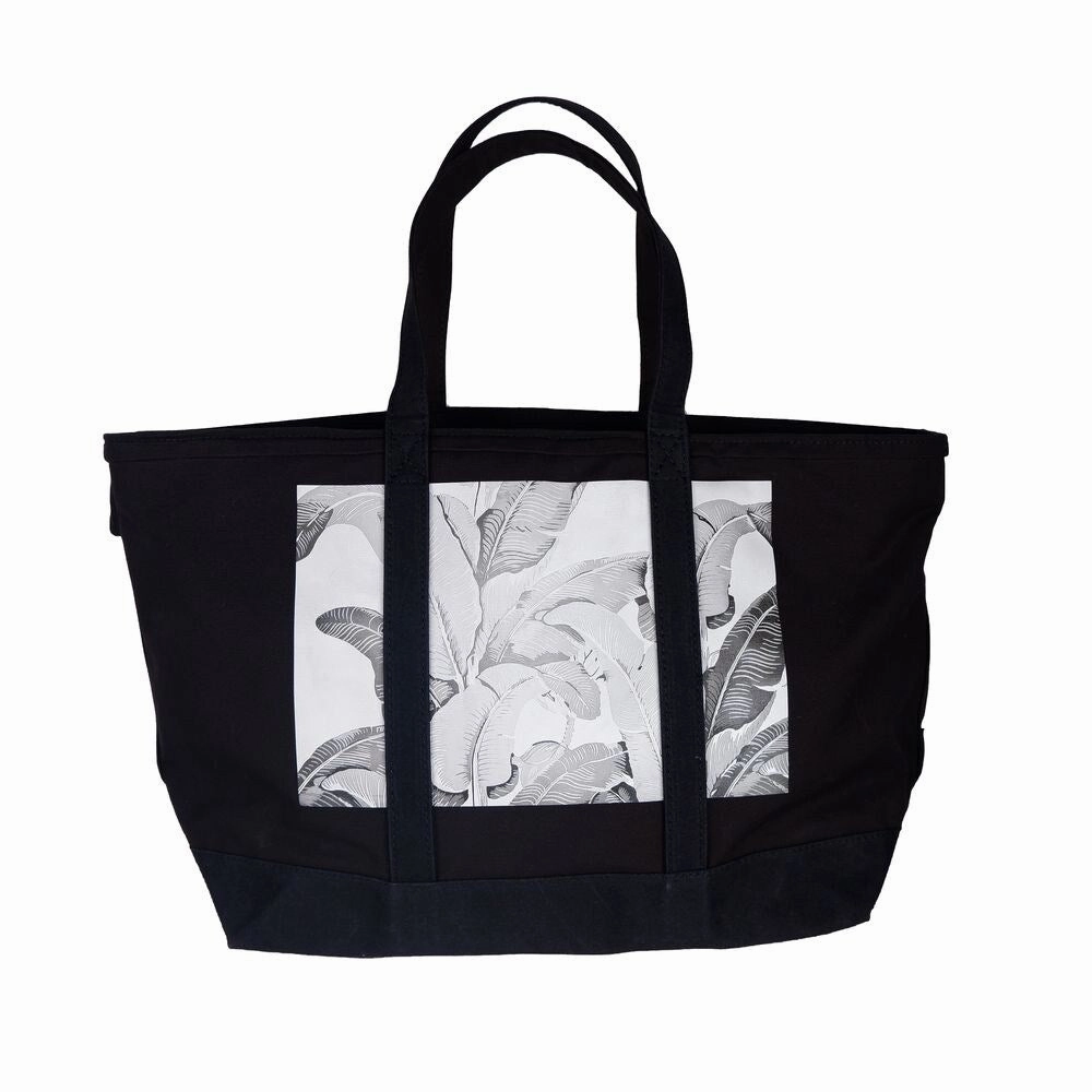 Palm Angels Chic Black Cotton Shoulder Women's Bag