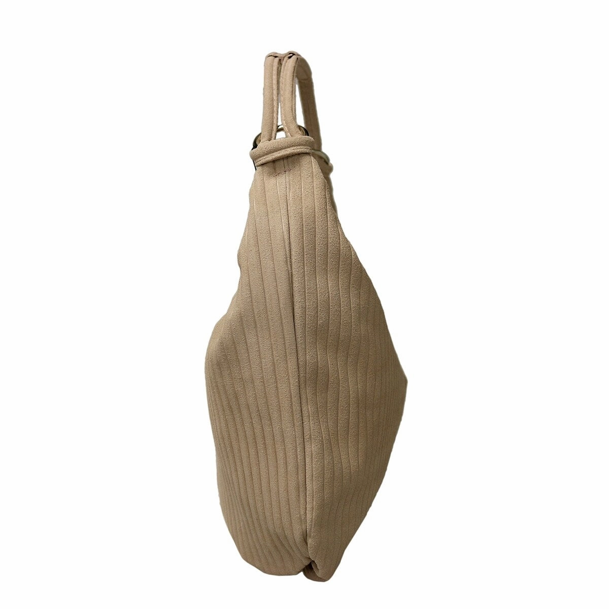 Pierre Cardin Beige Leather Large Hobo Relaxed Suede Shoulder Bag for womens