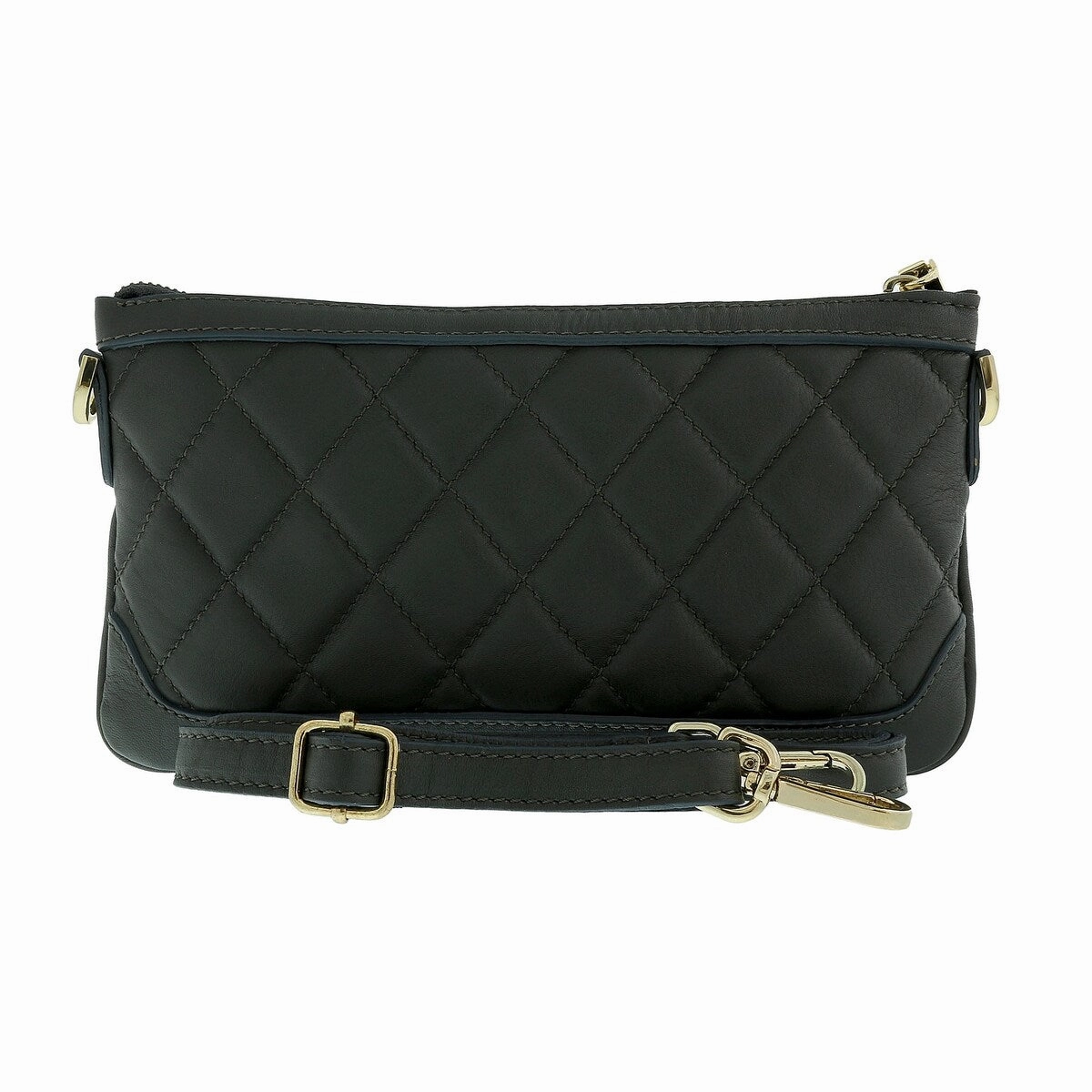 Pierre Cardin ;ight Grey Leather Quilted Crossbody Bag for womens