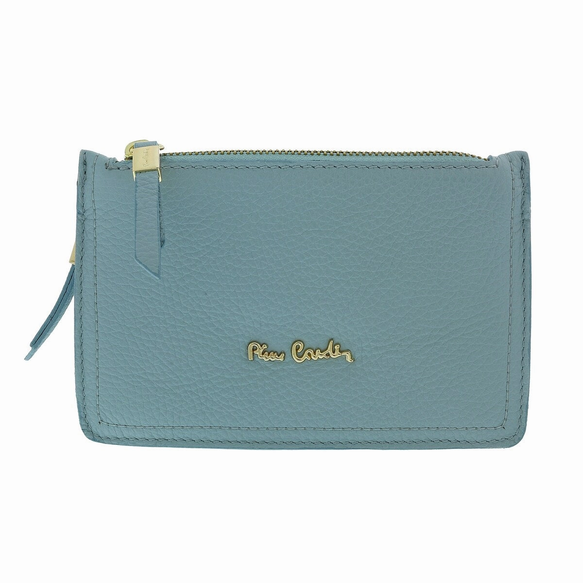 Pierre Cardin Light Blue Leather Small Structured Square Crossbody Bag for womens