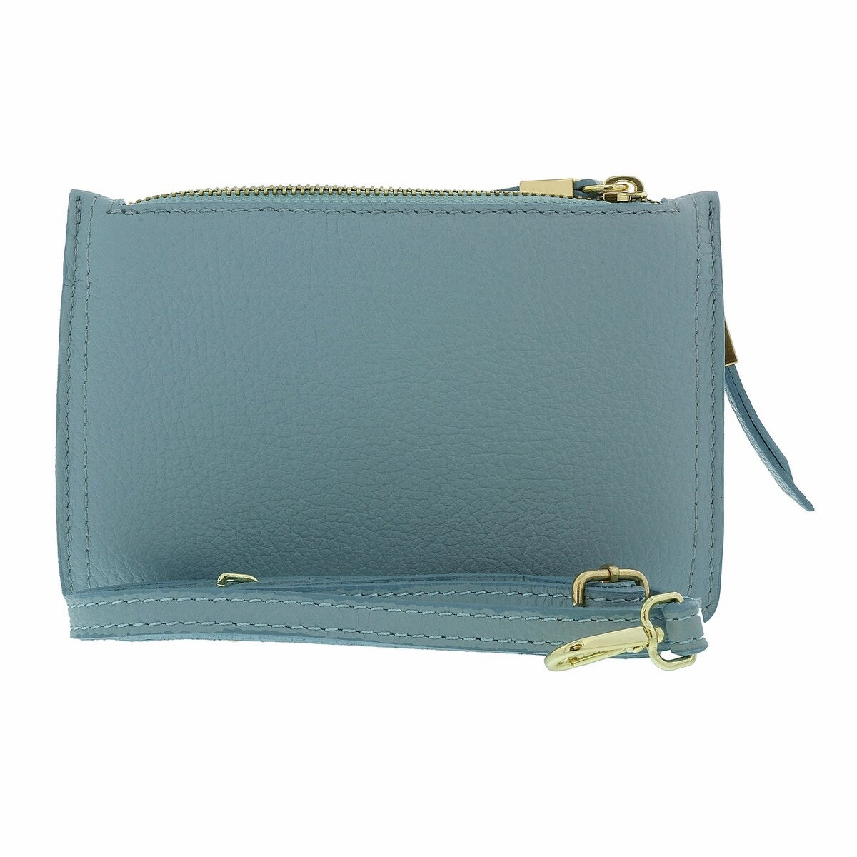 Pierre Cardin Light Blue Leather Small Structured Square Crossbody Bag for womens