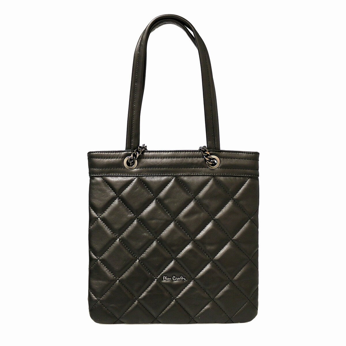 Pierre Cardin Medium Black Soft Quilted Shopper Tote for womens