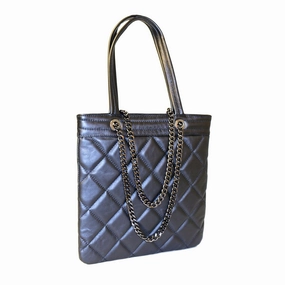 Pierre Cardin Medium Black Soft Quilted Shopper Tote for womens