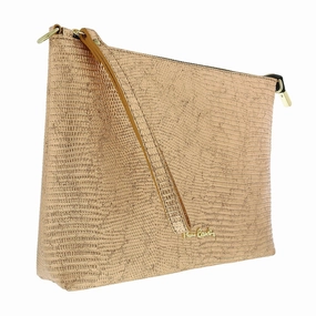 Pierre Cardin Pink Leather Simple Everyday Small Clutch Crossbody Pouch for womens