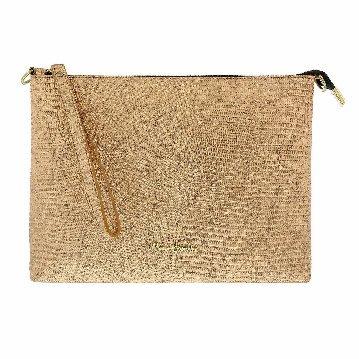 Pierre Cardin Pink Leather Simple Everyday Small Clutch Crossbody Pouch for womens