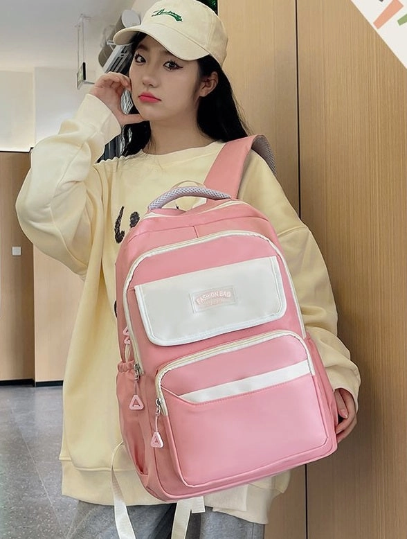 Pink Cute Fashion School Backpack 05