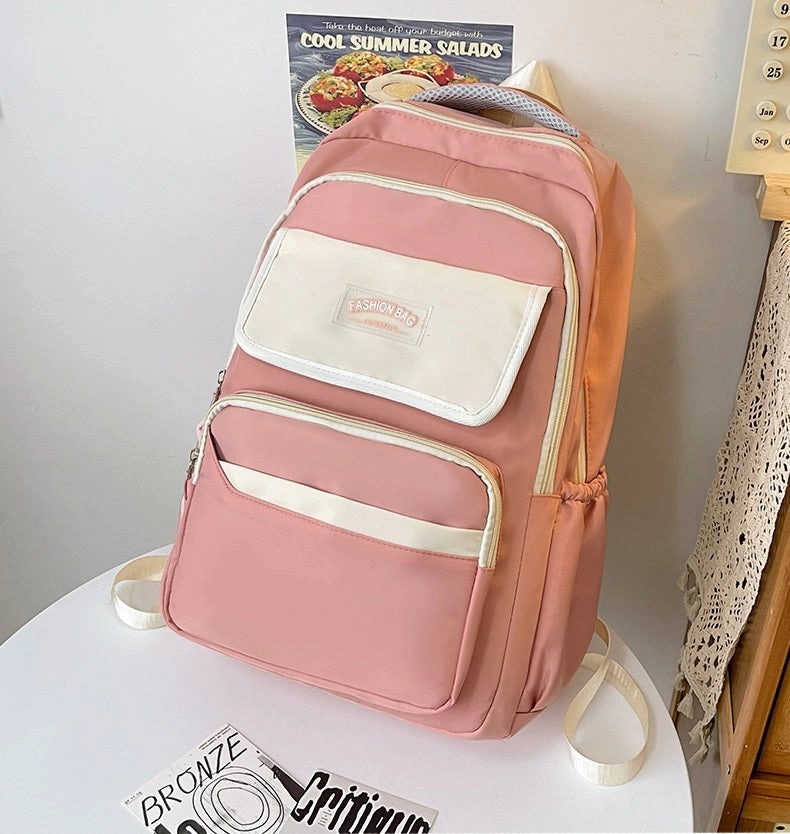 Pink Cute Fashion School Backpack 05