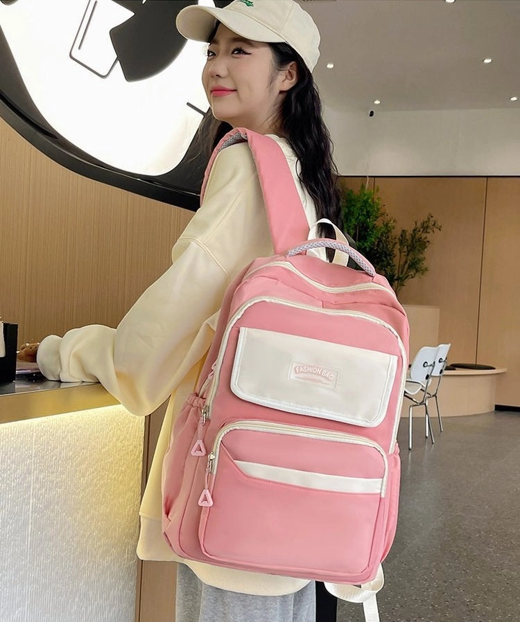 Pink Cute Fashion School Backpack 05