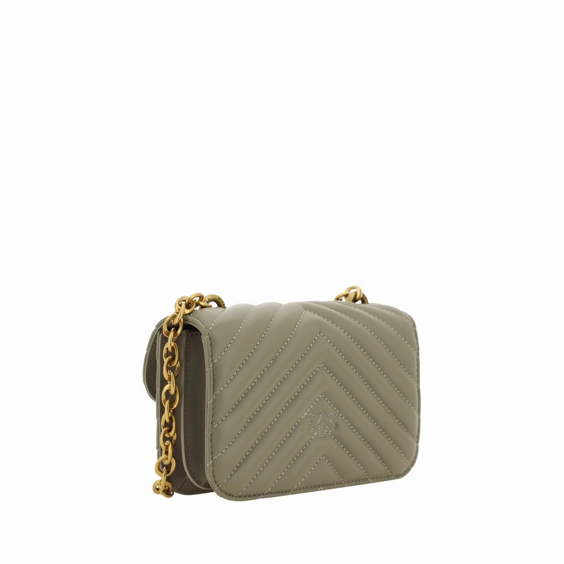 PINKO Chic Mini Love Bell Shoulder Bag in Noce Women's Green