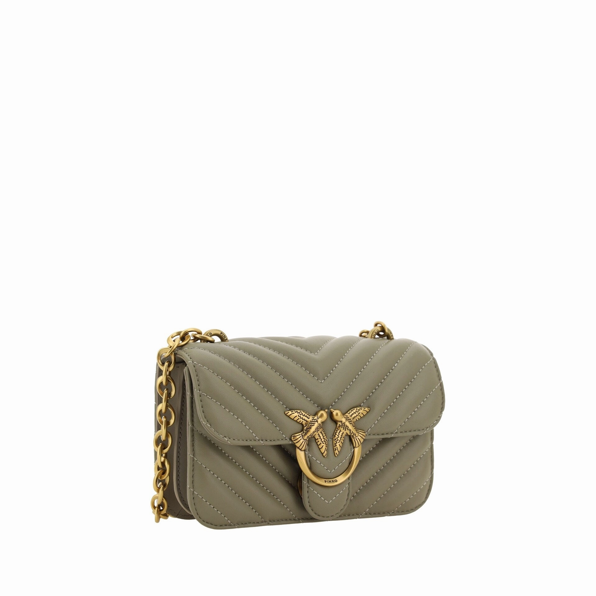PINKO Chic Mini Love Bell Shoulder Bag in Noce Women's Green