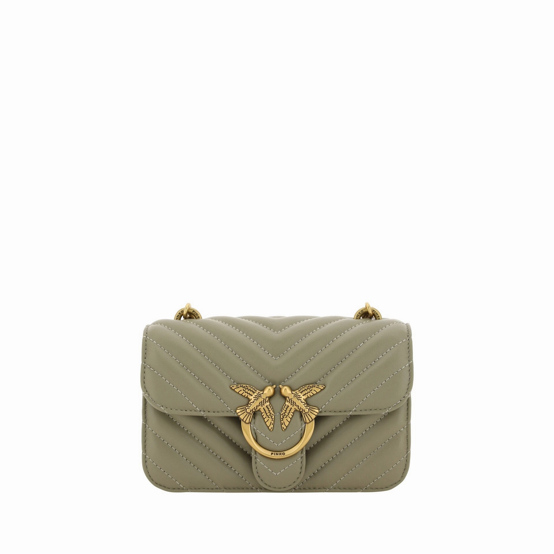 PINKO Chic Mini Love Bell Shoulder Bag in Noce Women's Green