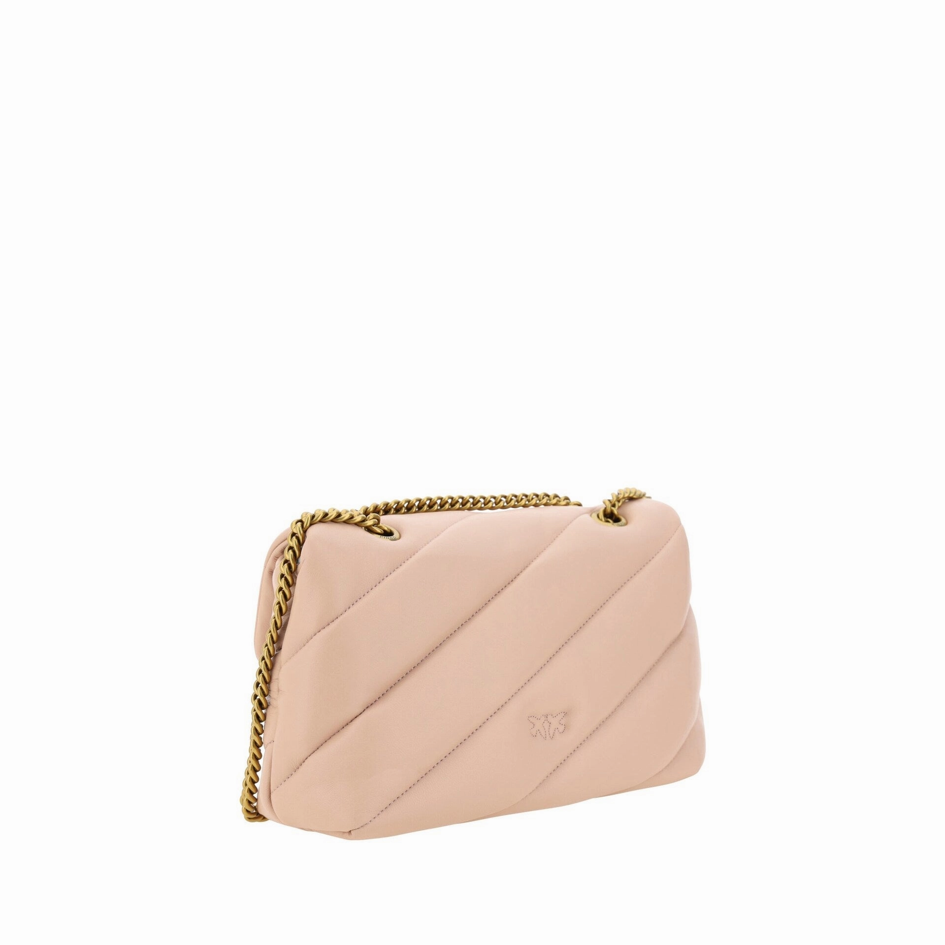 PINKO Elegant Light Pink Quilted Shoulder Women's Bag