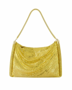 Pixel Tube Small Hobo Bag - Paco Rabanne - Aluminium - Gold