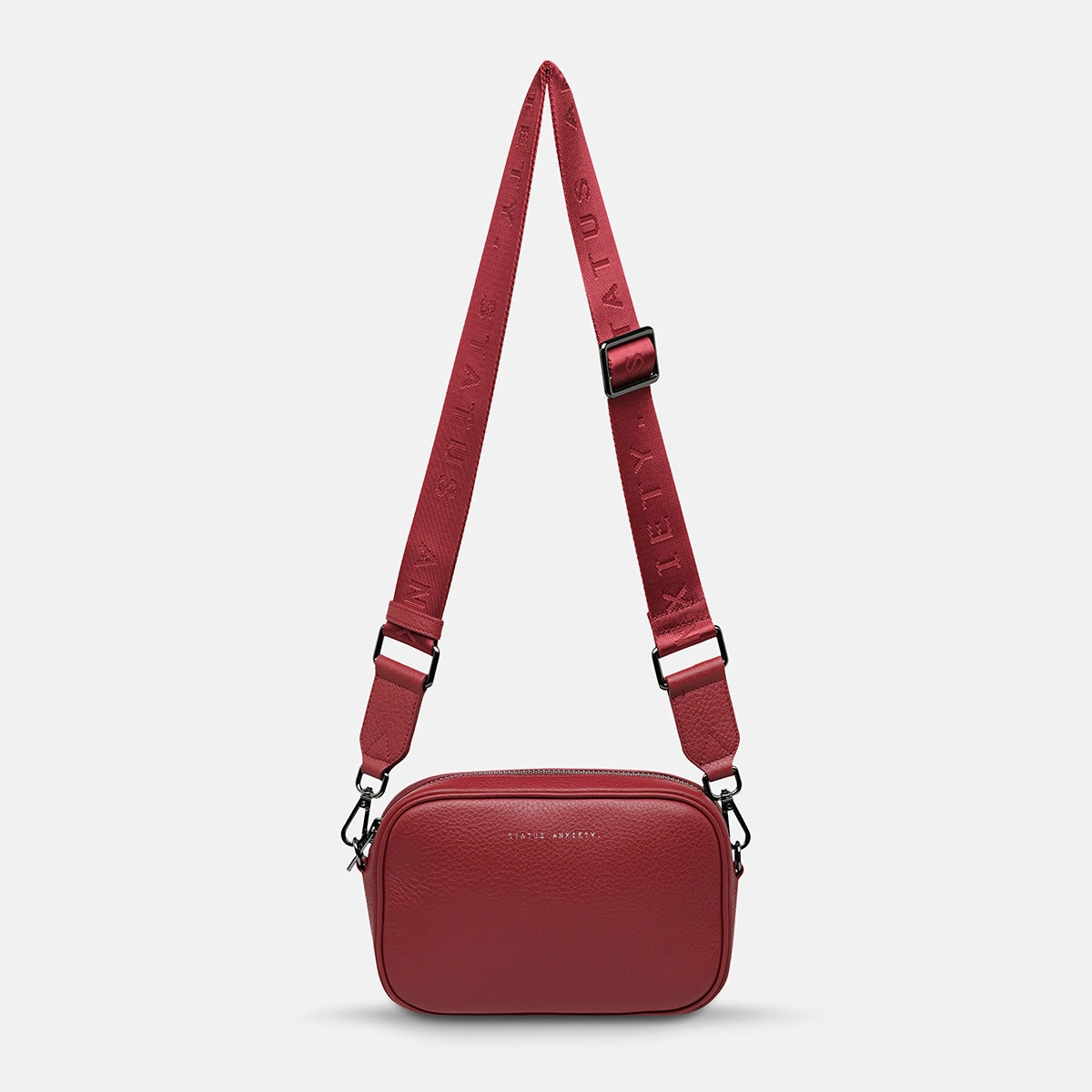 Plunder Bag With Webbed Strap - Rouge