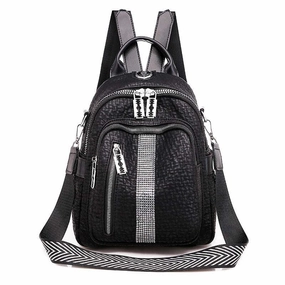 Pockets Large Capacity Women Backpack High Quality PU Leather Vintage School Backpacks Female Shoulder Bags