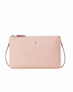 Polly Medium Double Gusset Crossbody In Flapper Pink