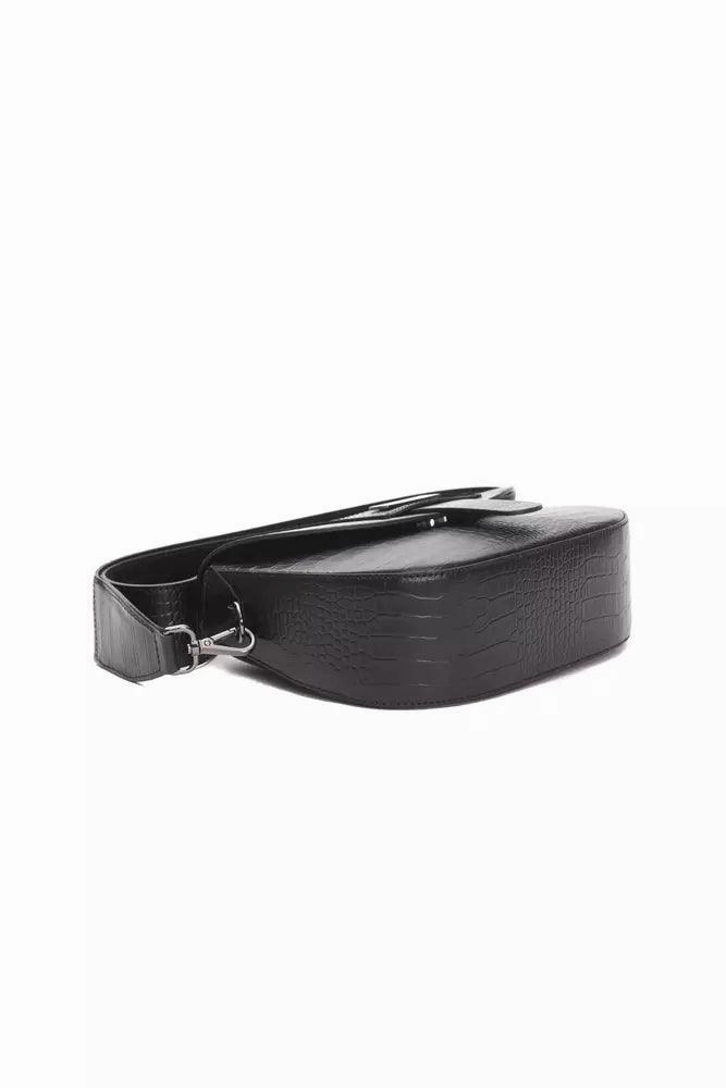 Pompei Donatella Black Leather Women Crossbody Bag