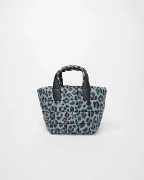 Porter Small Tote Bag In Grey Leopard