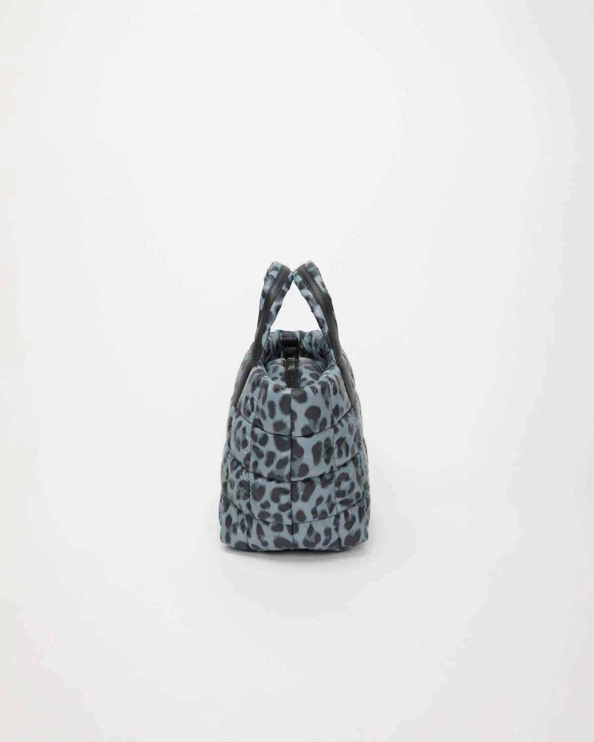 Porter Small Tote Bag In Grey Leopard