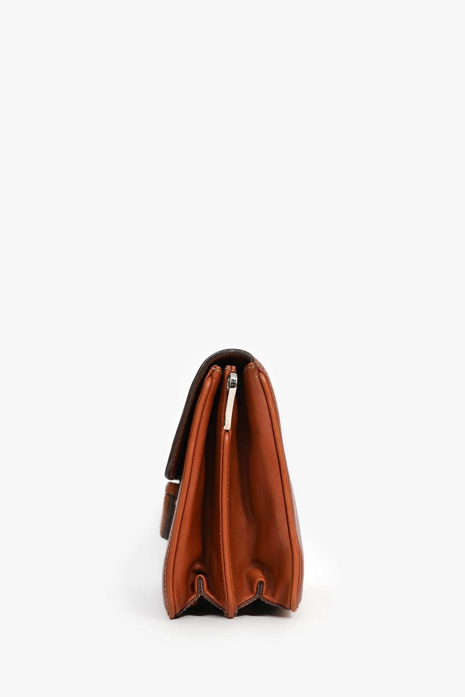 Prada 2011 Brown Leather 'City Calf Cinghiale' Crossbody