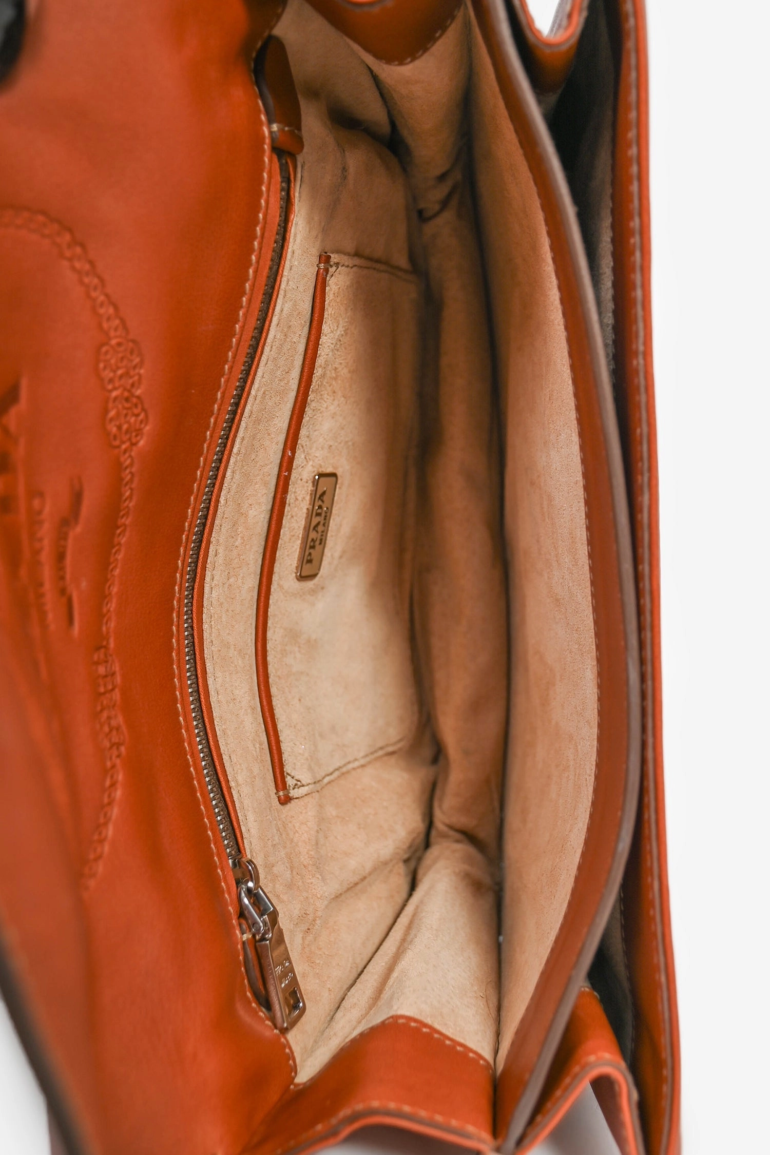Prada 2011 Brown Leather 'City Calf Cinghiale' Crossbody