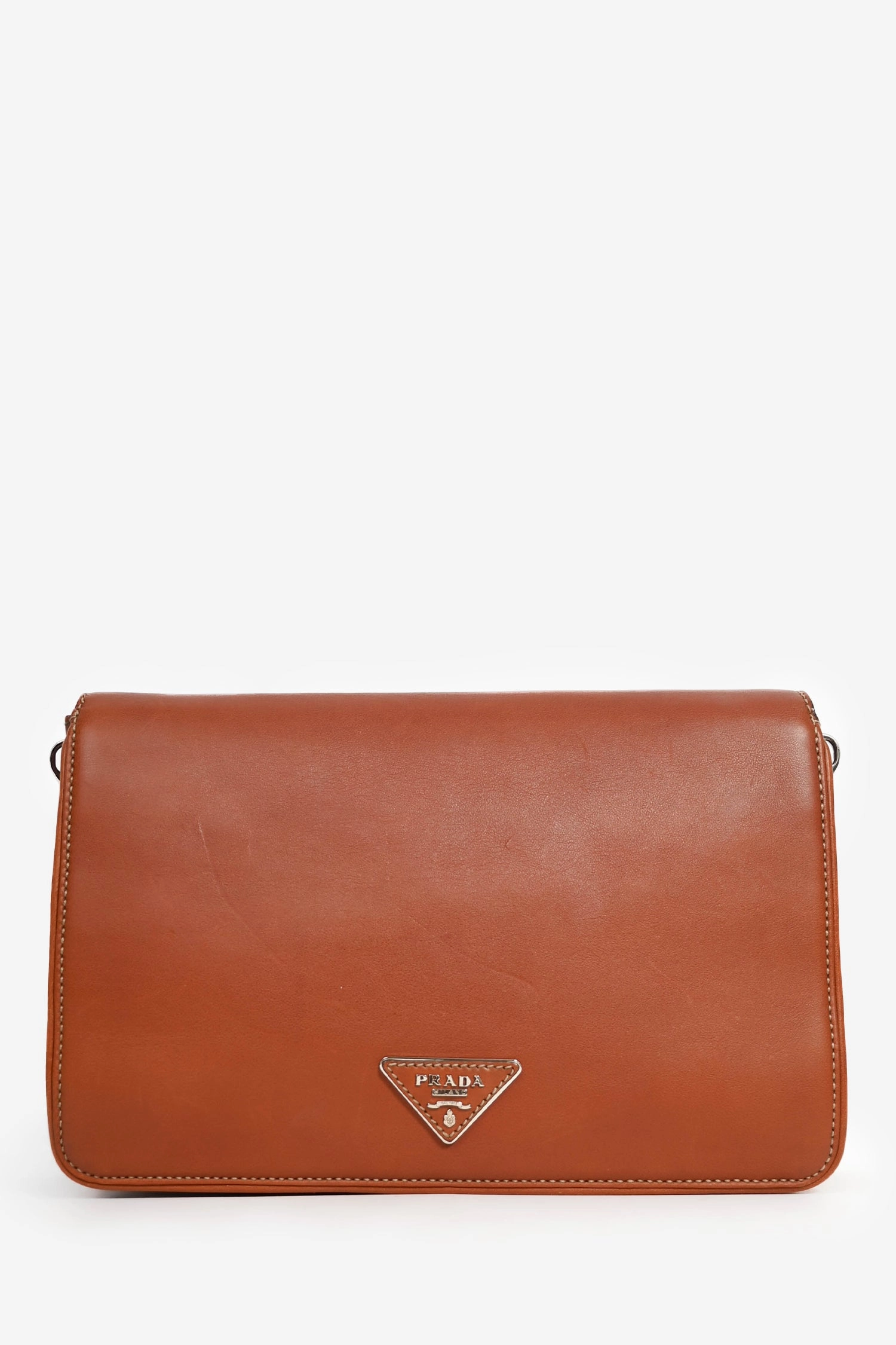 Prada 2011 Brown Leather 'City Calf Cinghiale' Crossbody