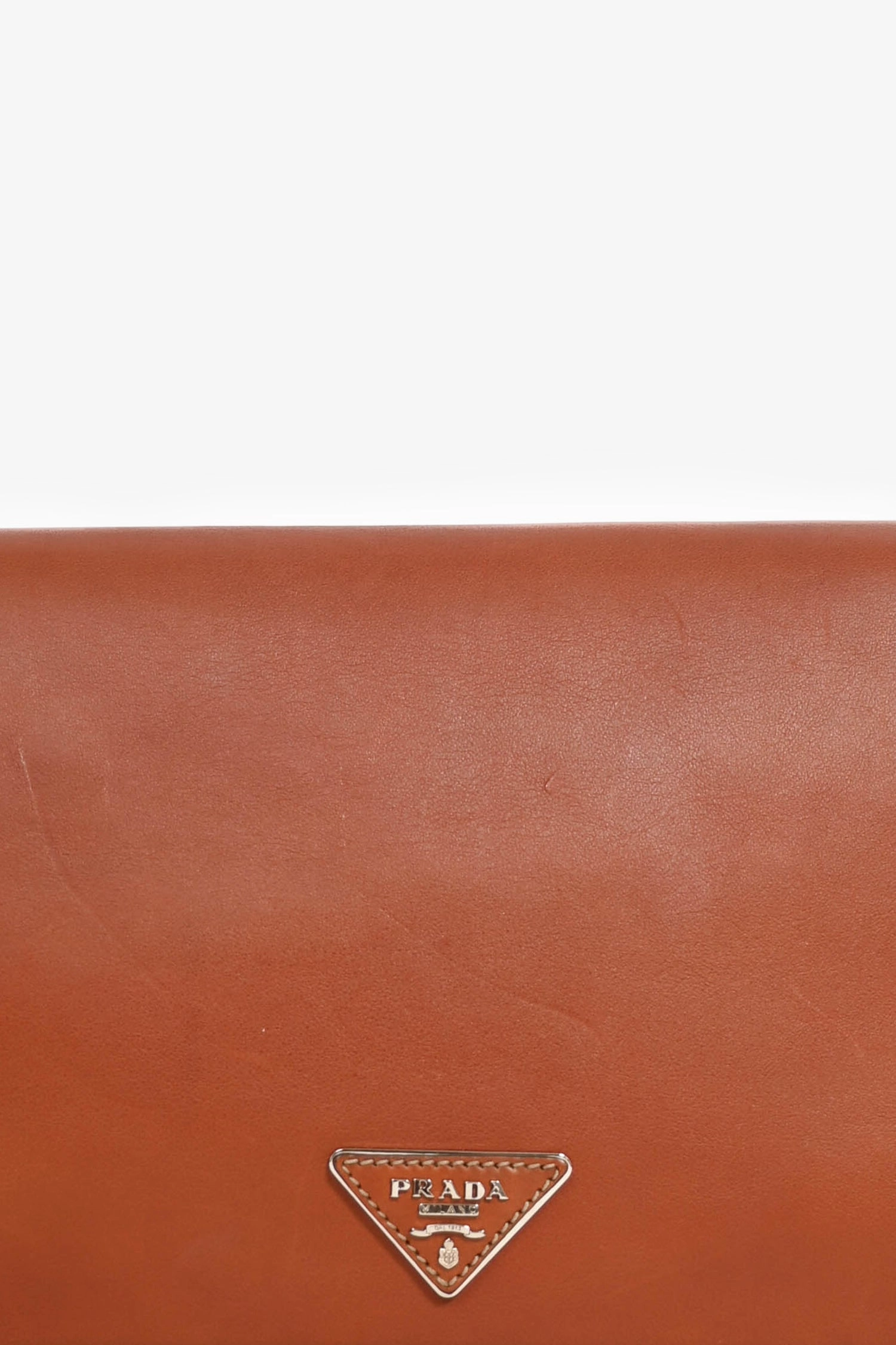 Prada 2011 Brown Leather 'City Calf Cinghiale' Crossbody