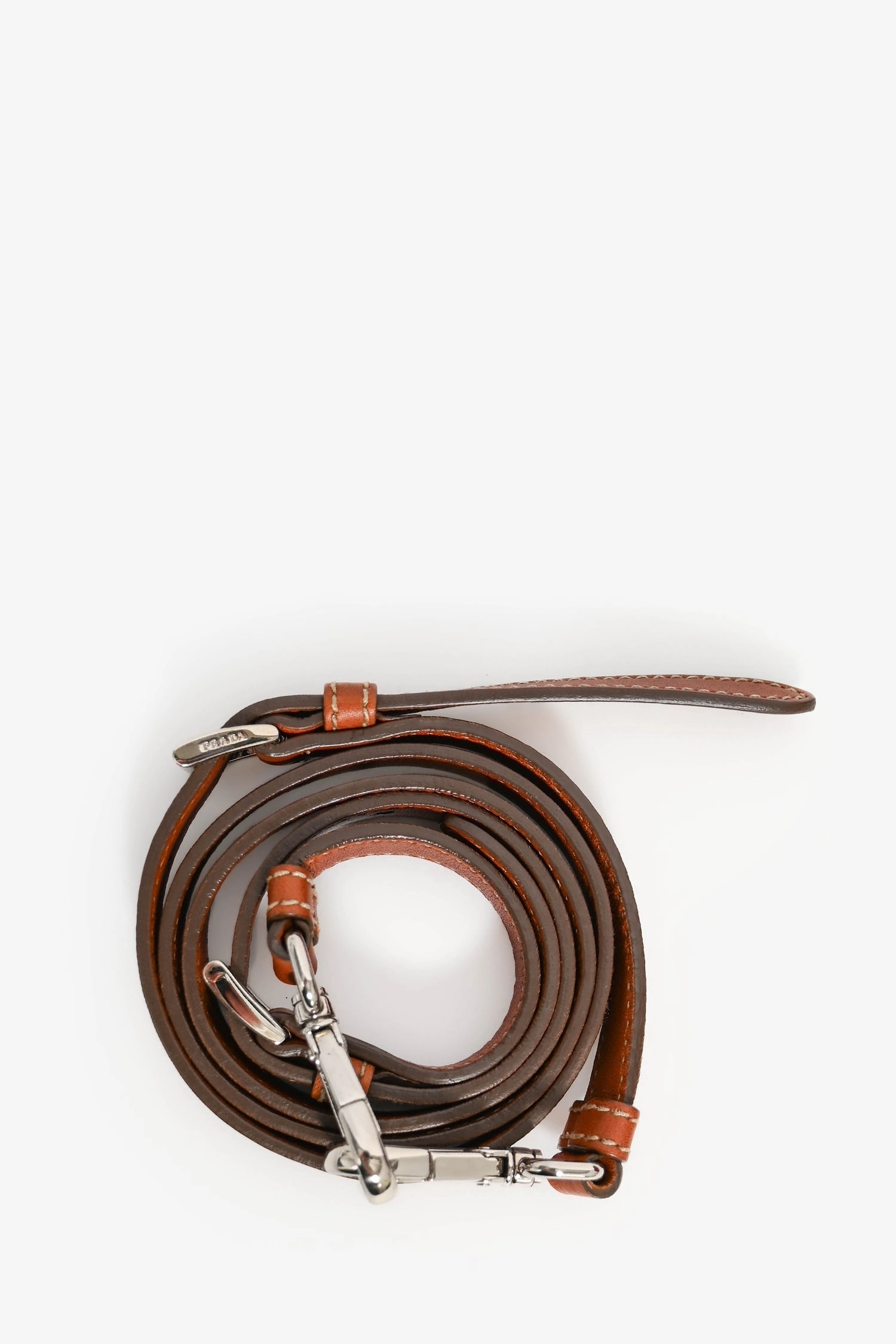 Prada 2011 Brown Leather 'City Calf Cinghiale' Crossbody