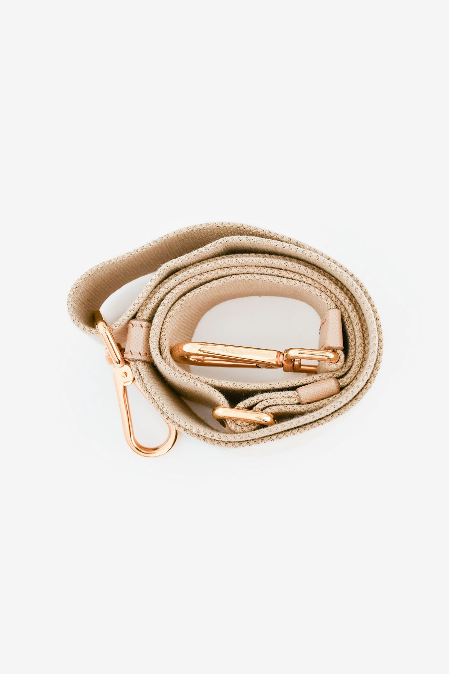 Prada Beige/Black Canvas Small Canapa Top Handle Bag with Strap