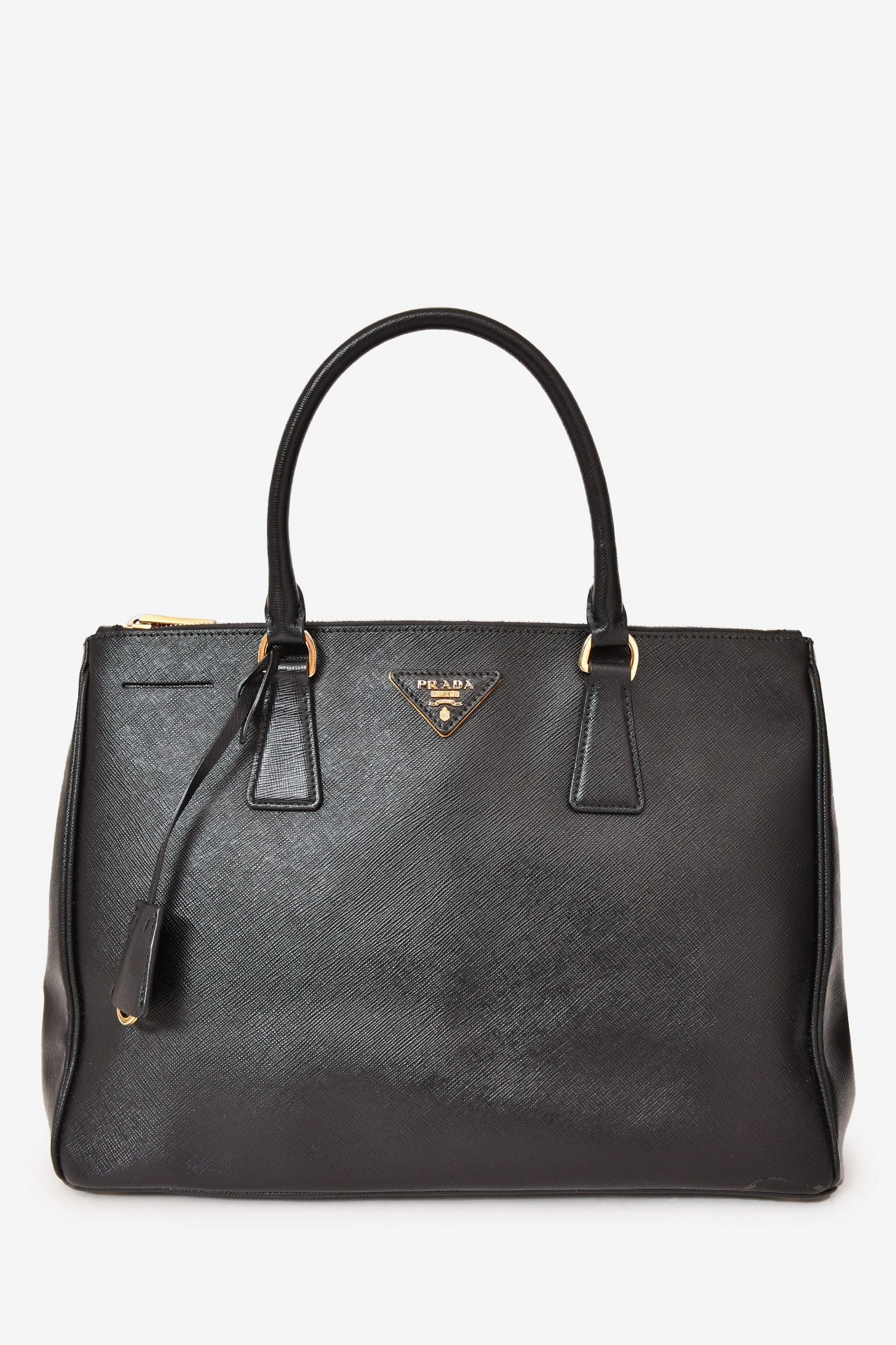 Prada Black Saffiano Leather Large Galleria Tote with Strap (As Is)