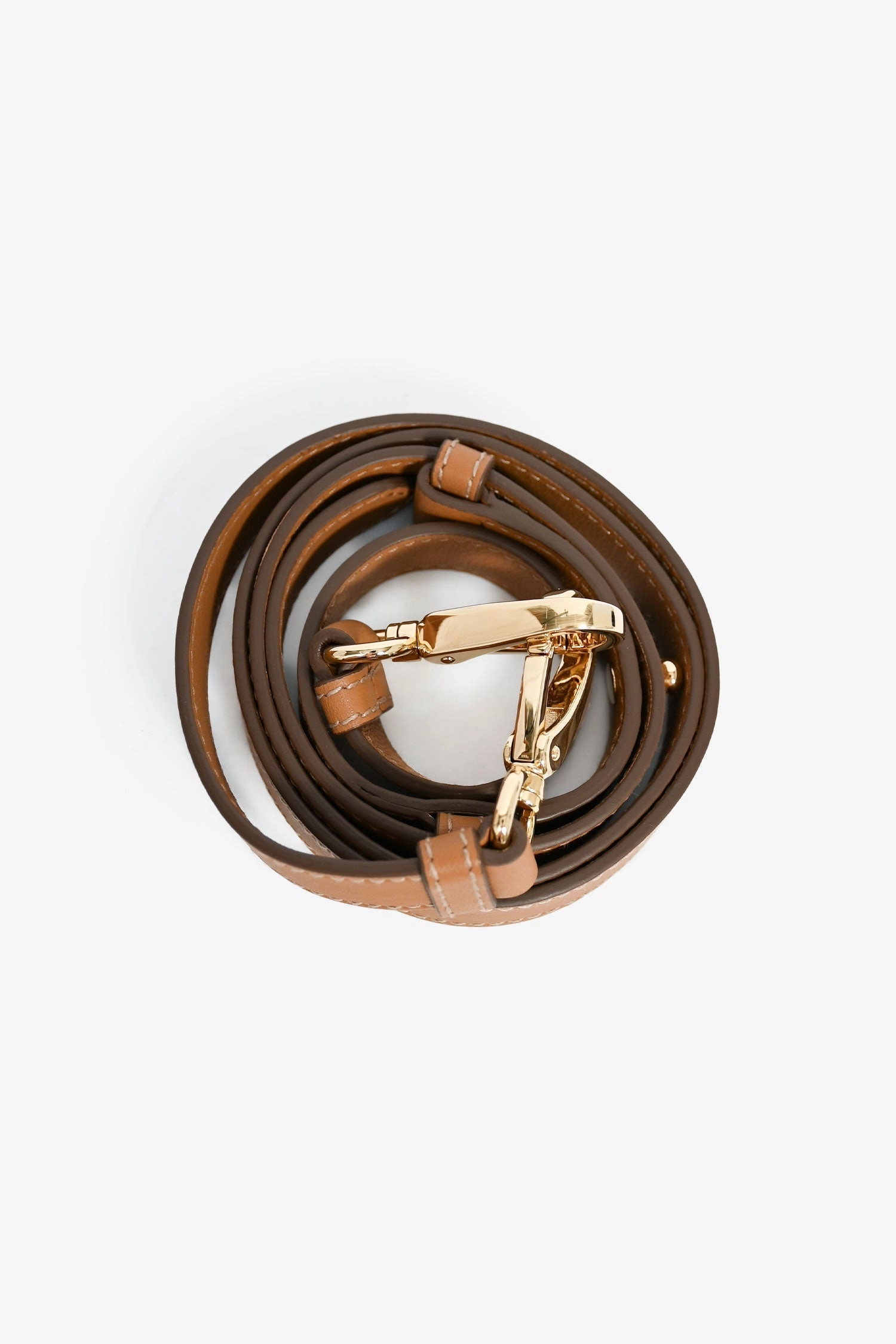 Prada Brown Leather Belt Top Handle Petite Bag with Strap