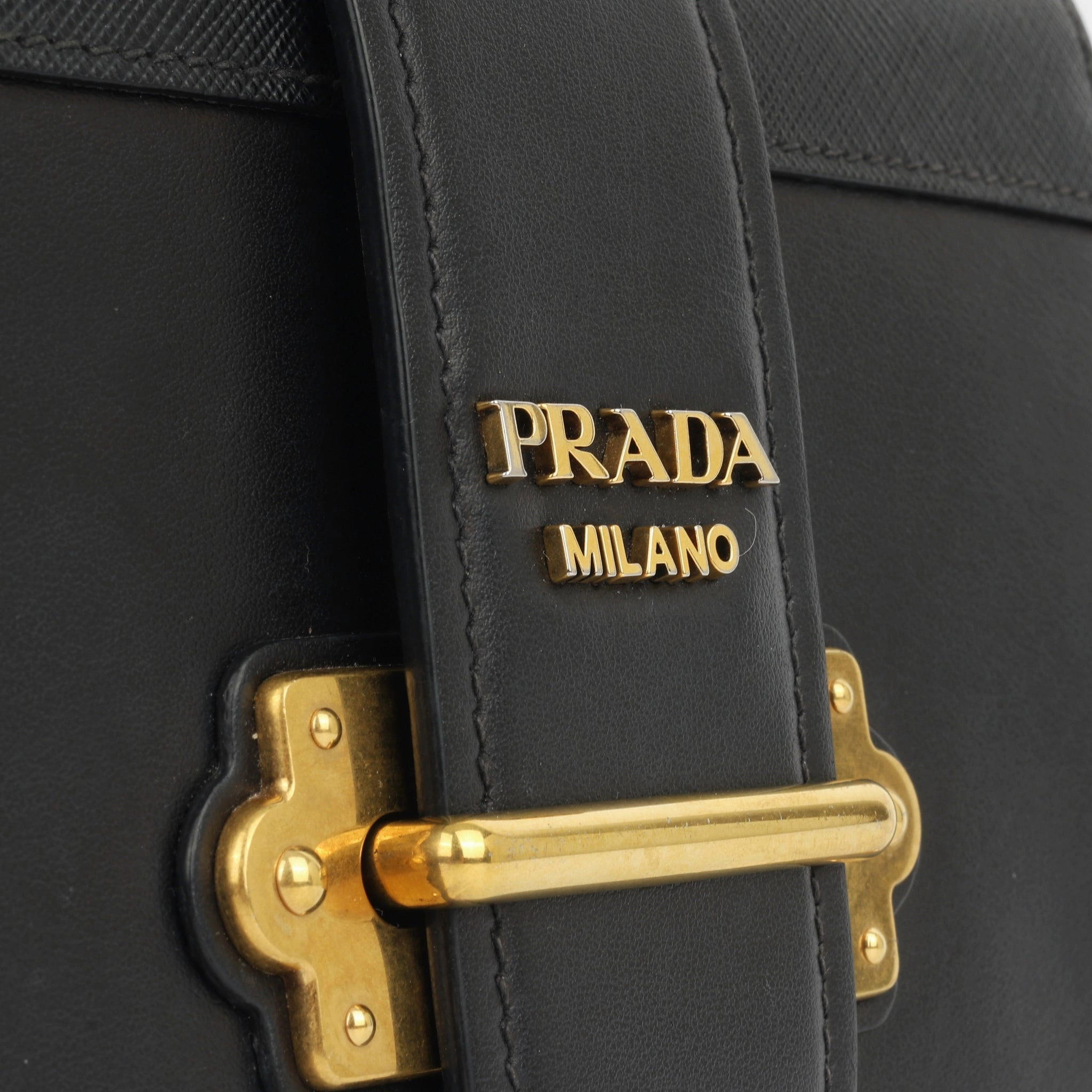 Prada Cahier Shoulder Bag - Black