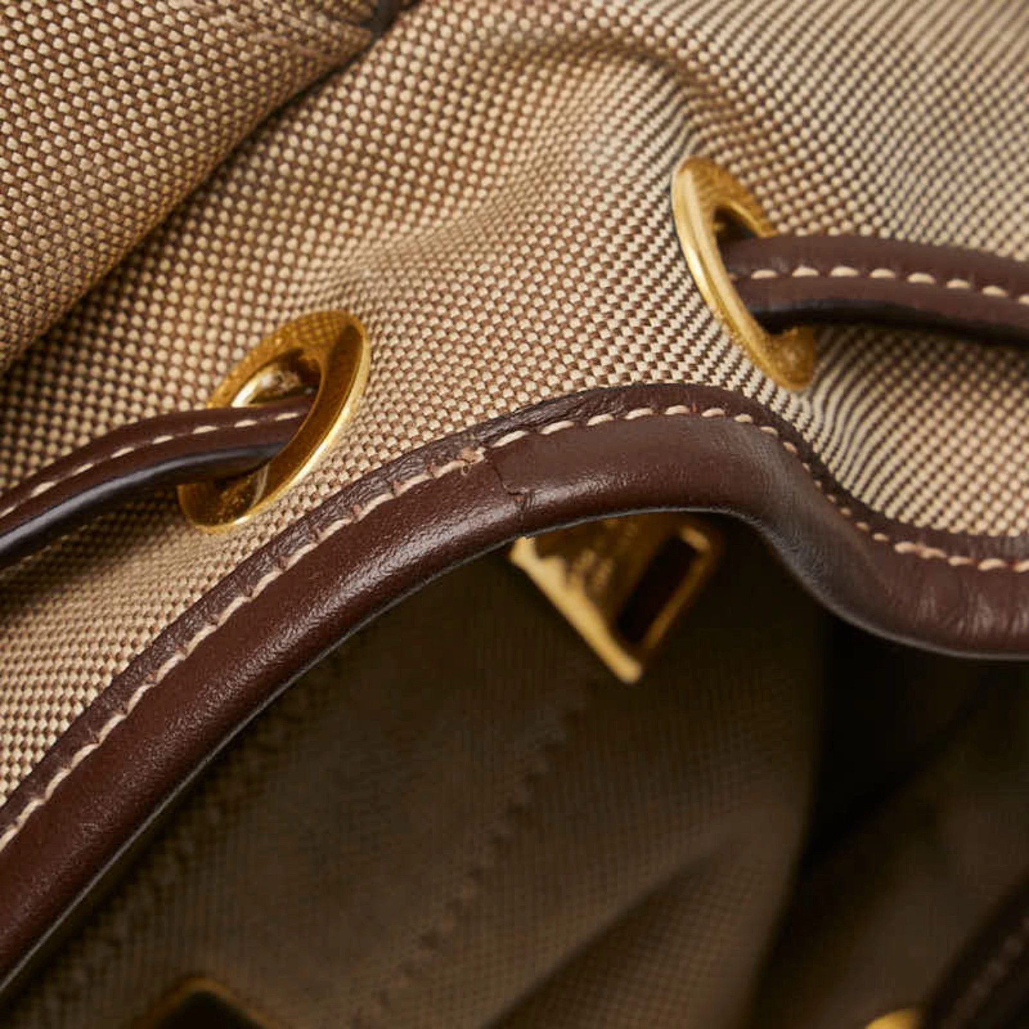 Prada  Canvas Leather Backpack (Pre-Owned)