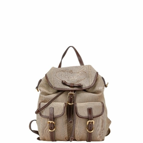 Prada  Canvas Leather Backpack (Pre-Owned)