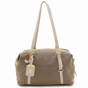 Prada  Canvas Leather Tote Bag (Pre-Owned)