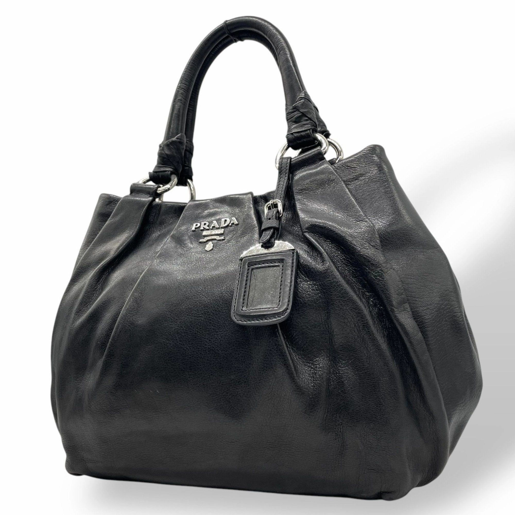 Prada  Leather Handbag Tote Bag (Pre-Owned)
