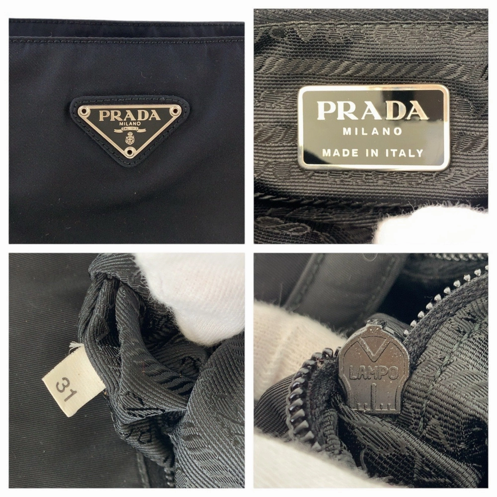Prada Nylon Handbag Tote Bag (Pre-Owned)