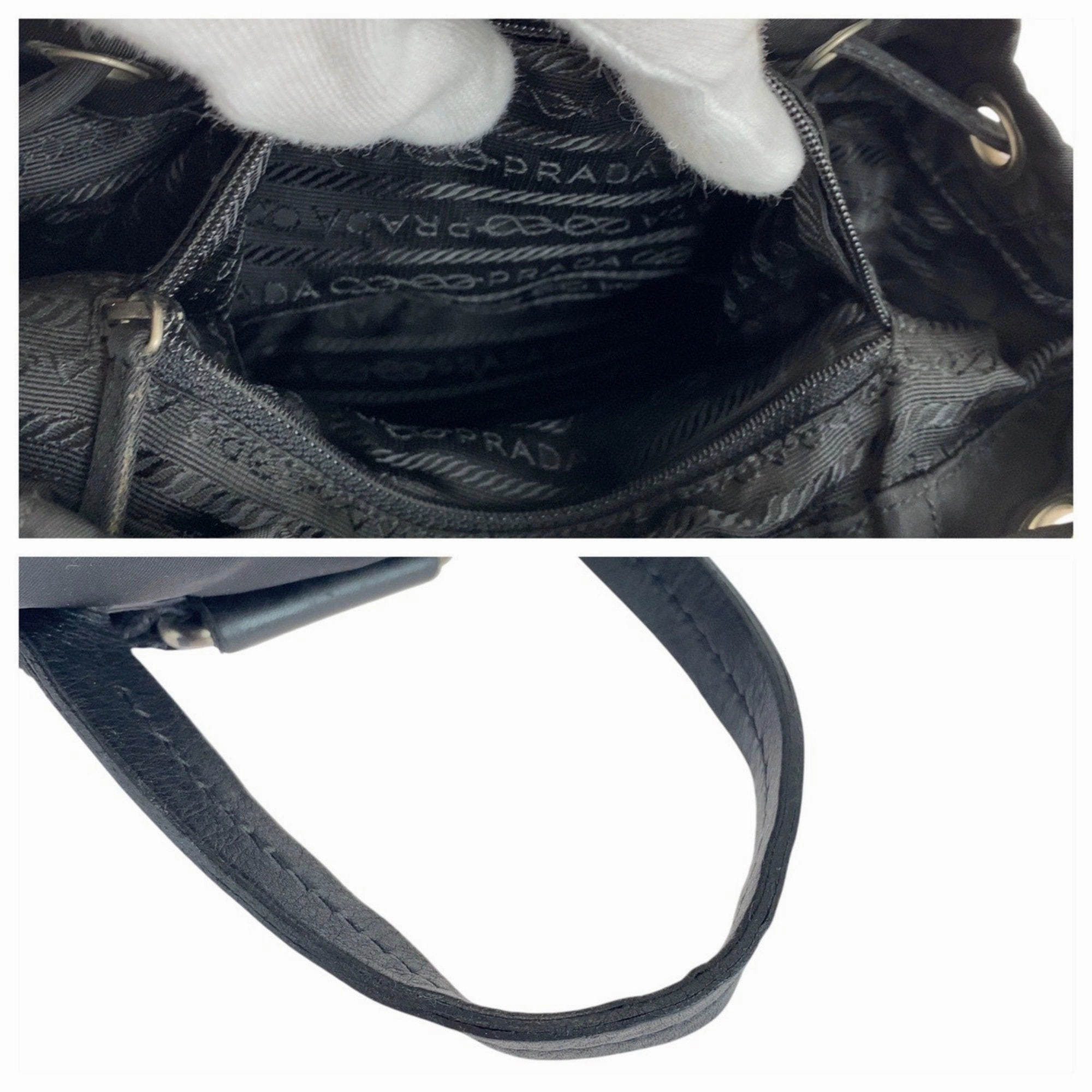 Prada Nylon Leather Backpack (Pre-Owned)