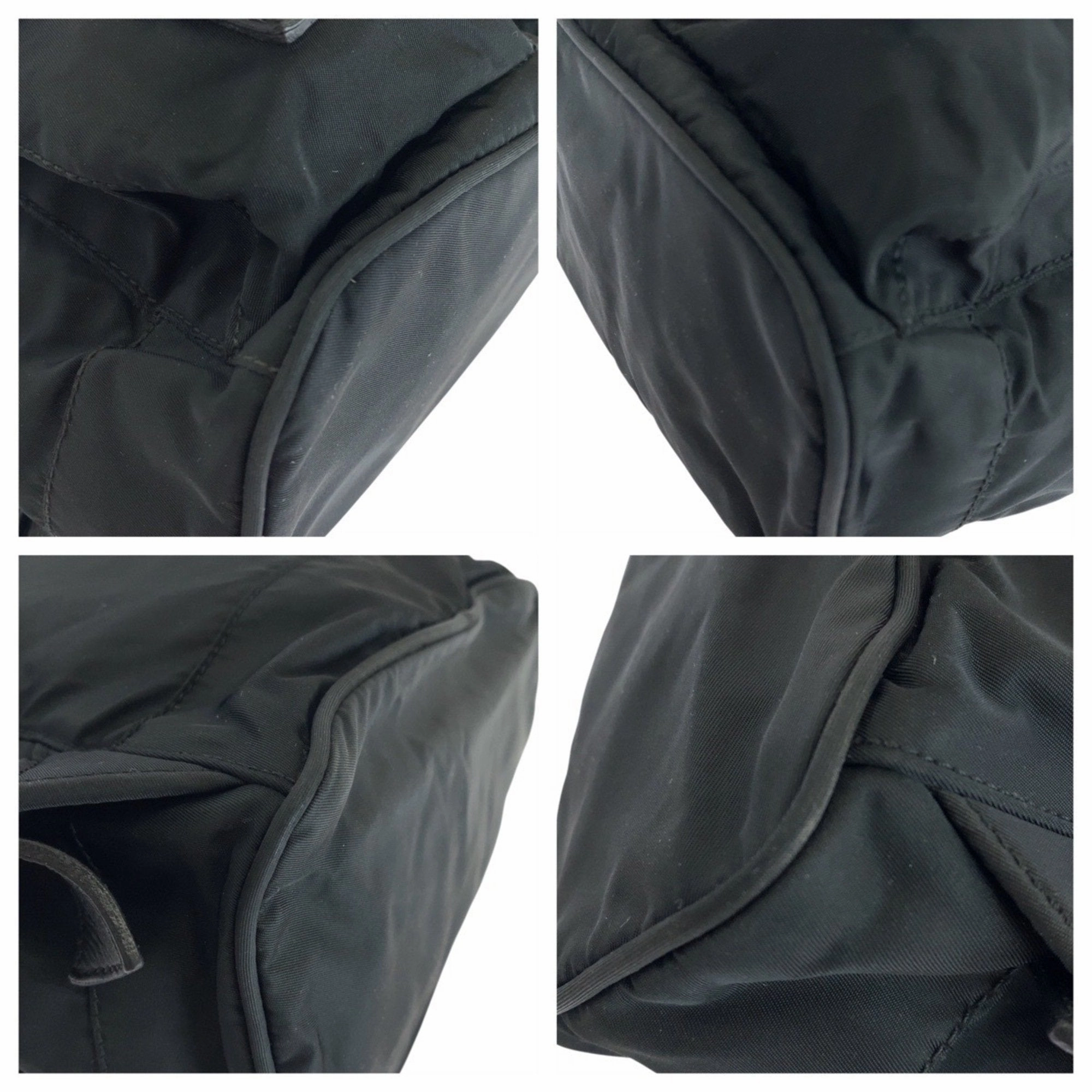 Prada Nylon Leather Backpack (Pre-Owned)