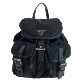 Prada Nylon Leather Backpack (Pre-Owned)