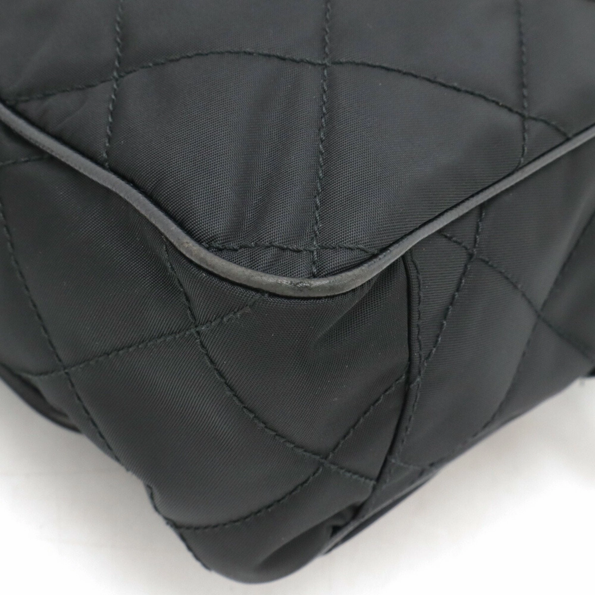 Prada  Nylon Leather Shoulder Bag (Pre-Owned)