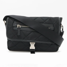 Prada  Nylon Leather Shoulder Bag (Pre-Owned)