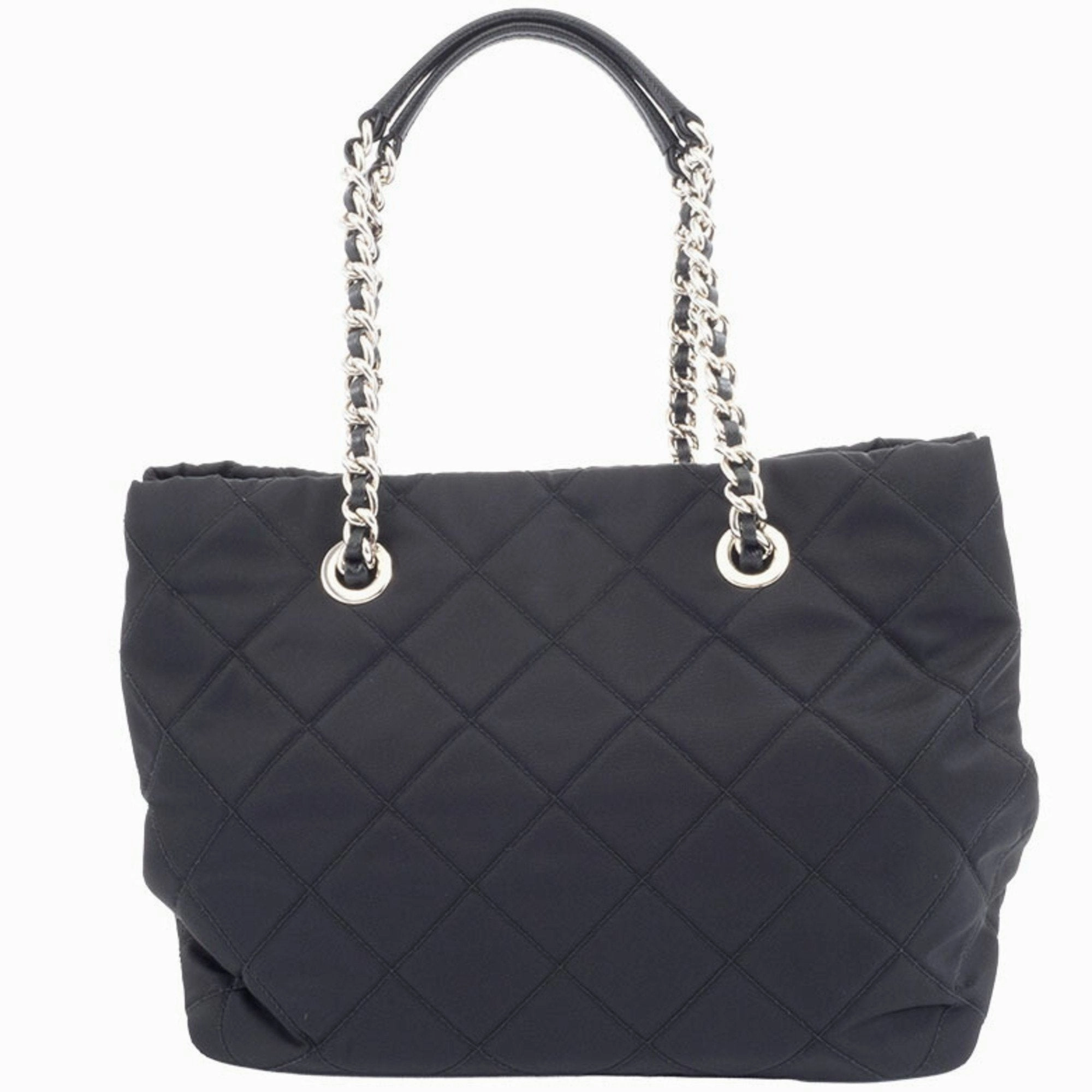 Prada Nylon Leather Tote Bag (Pre-Owned)