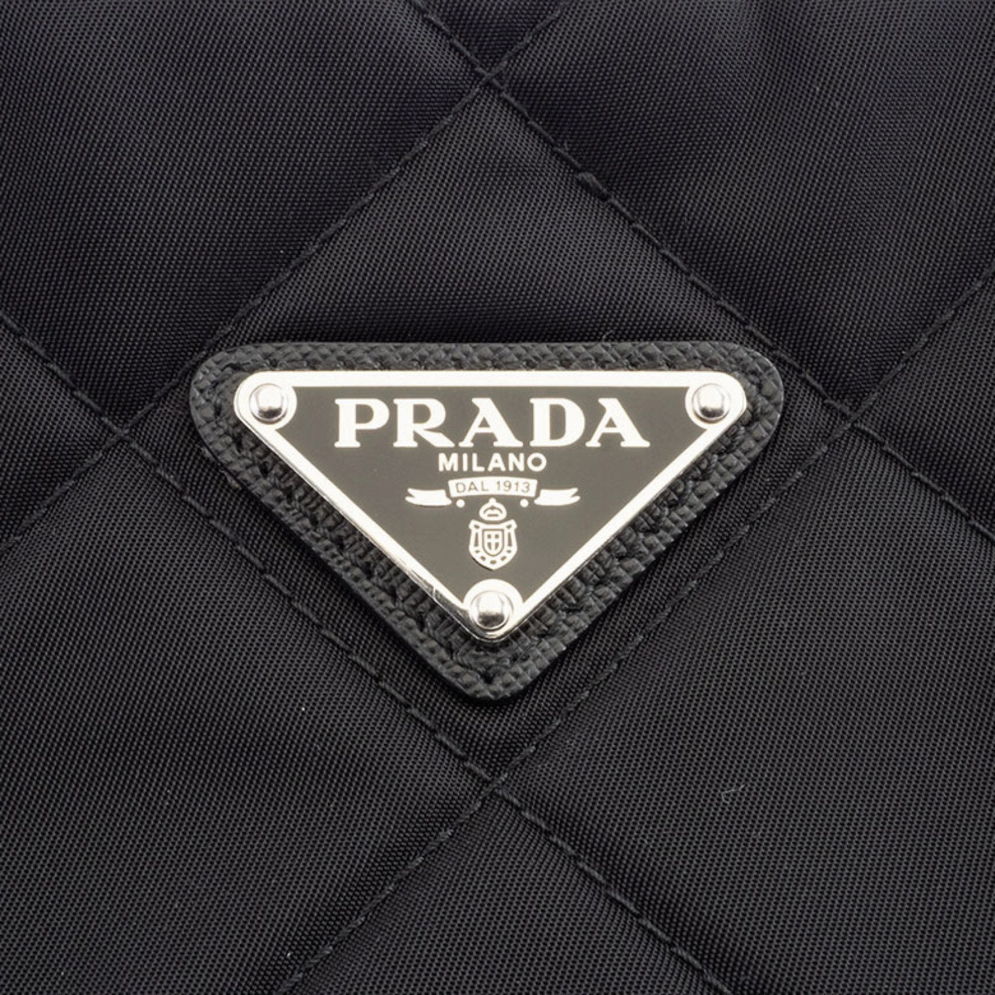 Prada Nylon Leather Tote Bag (Pre-Owned)