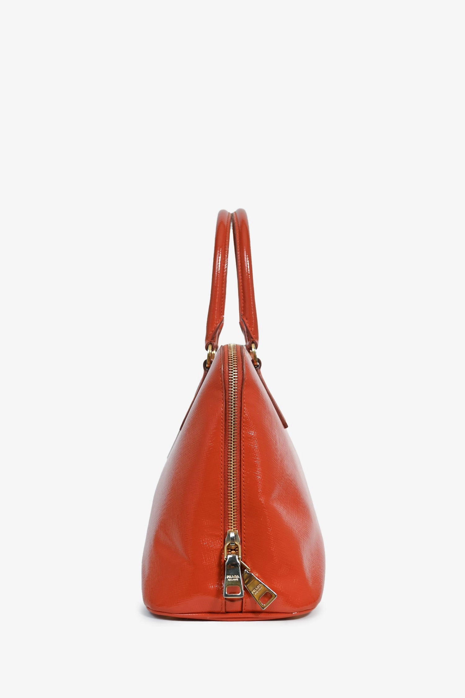 Prada Orange Saffiano Leather Galleria Tote